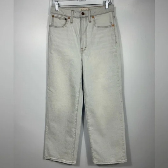 MADEWELL The Perfect Vintage Wide Leg Crop Jeans Women's SZ 29 Blue Light Wash - Picture 8 of 17